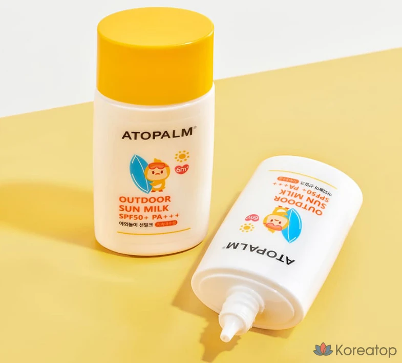 Солнцезащитный крем Atopalm Outdoor Play Waterproof Sun Milk SPF50+ PA+++, 55 г, 3 шт., фото 5