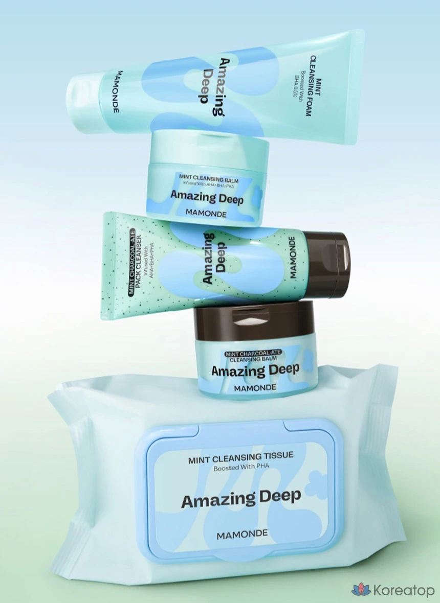Очищающая пенка Mamonde Amazing Deep Mint Charcoal Pack Cleanser, 135 г, 1 шт.