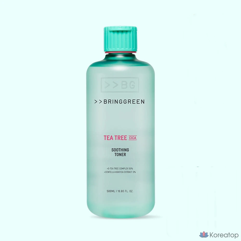 Увлажняющий и успокаивающий тоник с маслом чайного дерева и центеллой азиатской, 500 мл, 1 шт.