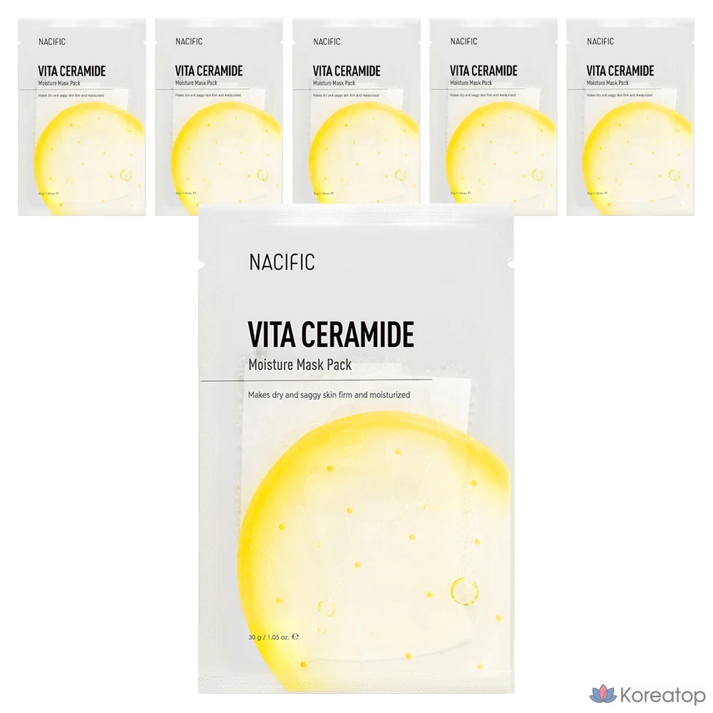 Набор увлажняющих масок Nesific Vita с керамидами, 1 упаковка, 6 упаковок.