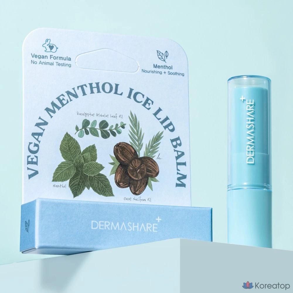 Dermashare Бальзам для губ с ментолом Ice, 3,7 г, 1 шт.