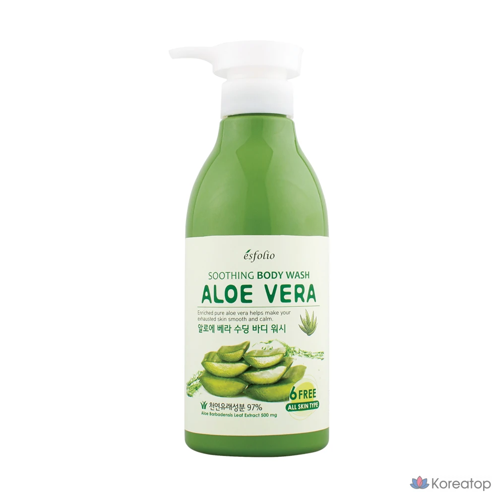 Набор Esfolio Aloe Vera Soothing Body Wash + Body Lotion, 500 мл + 500 мл, 1 шт.
