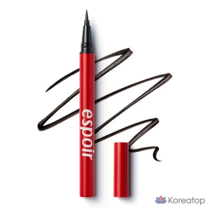 Подводка для глаз Espoir с кисточкой, предотвращающей размазывание, 1 г, насыщенный черный цвет, 1 шт.