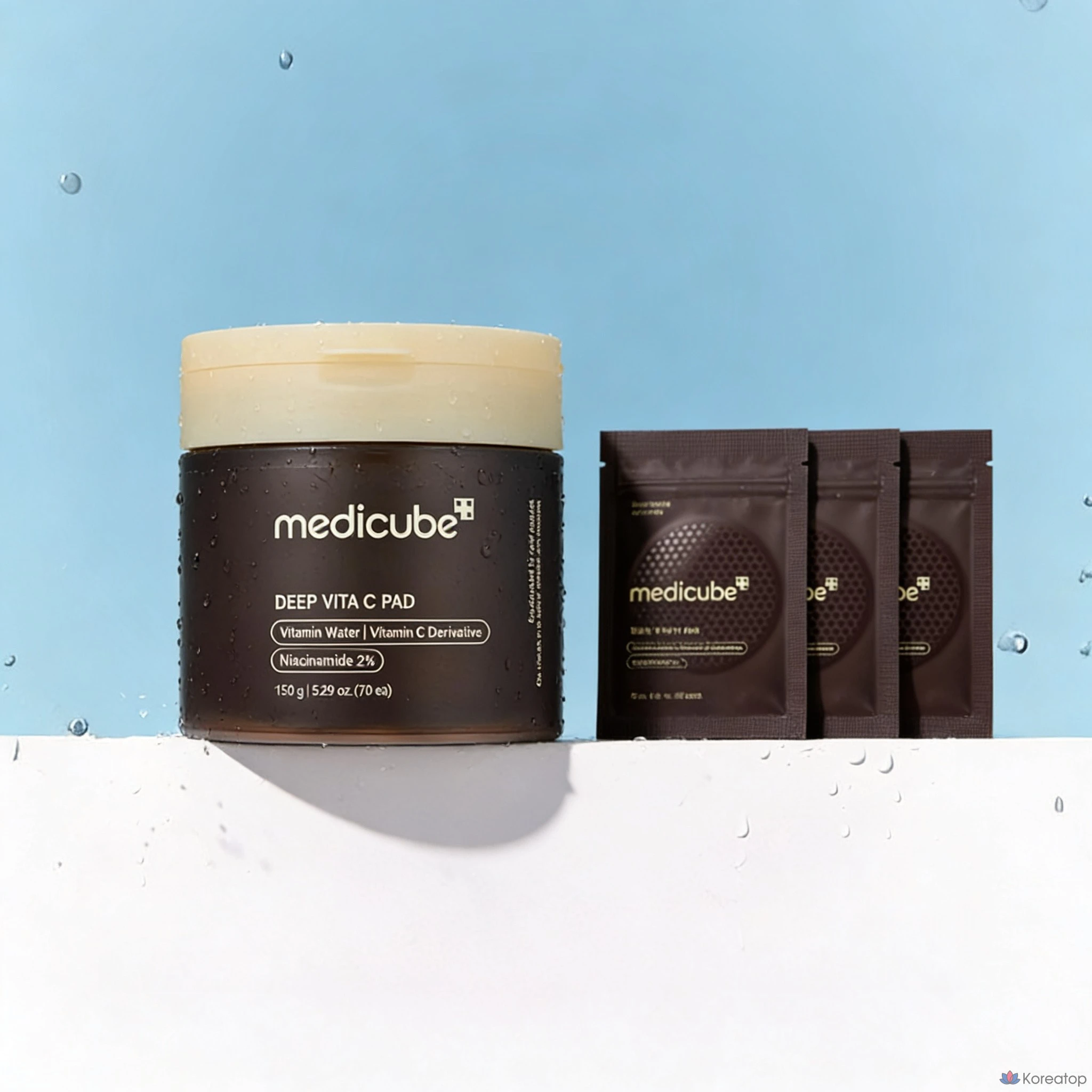 Прокладки Medicube Deep Vita C, 150 г, 100 листов, 1 упаковка.