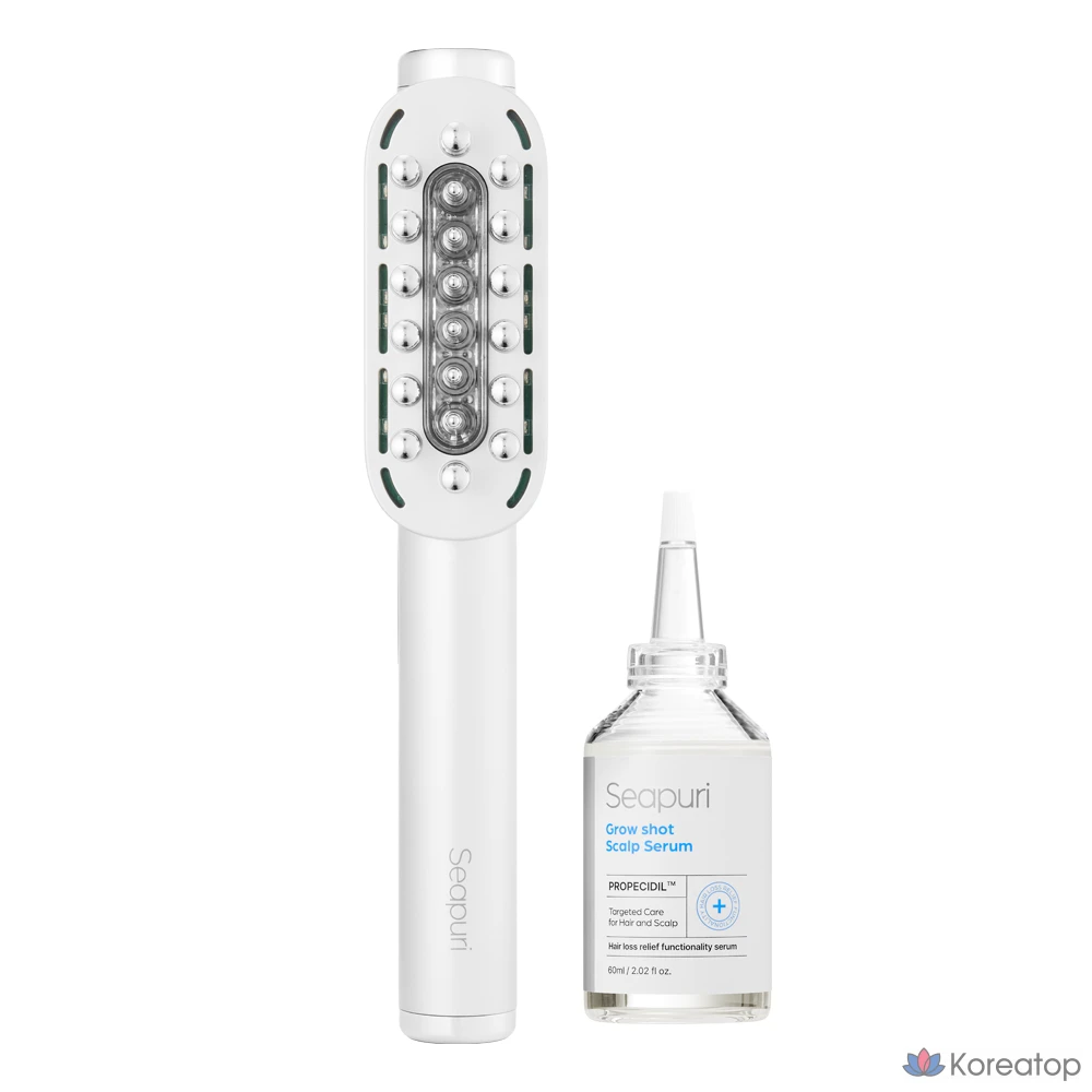 Массажер для кожи головы Seapuri GrowShot EMS, устройство GrowShot + 1 ампула