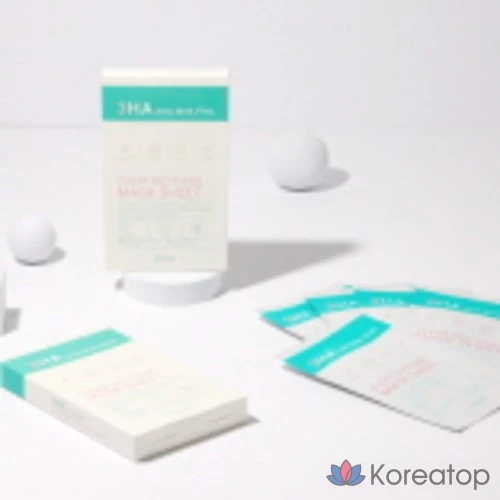 Успокаивающая маска для лица Esfolio Threeha Clear Calming Mask, 10 листов, экстракт центеллы азиатской, средство от акне, (25 мл x 5 листов) *2 комплекта, 10 штук