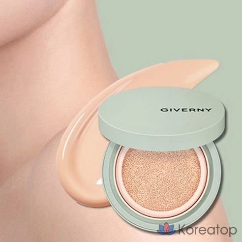 Матовый кушон с запаской бежевый Giverny close-fitting cover Оригинал 12 г + набор для заправки 12 г, светло-бежевый