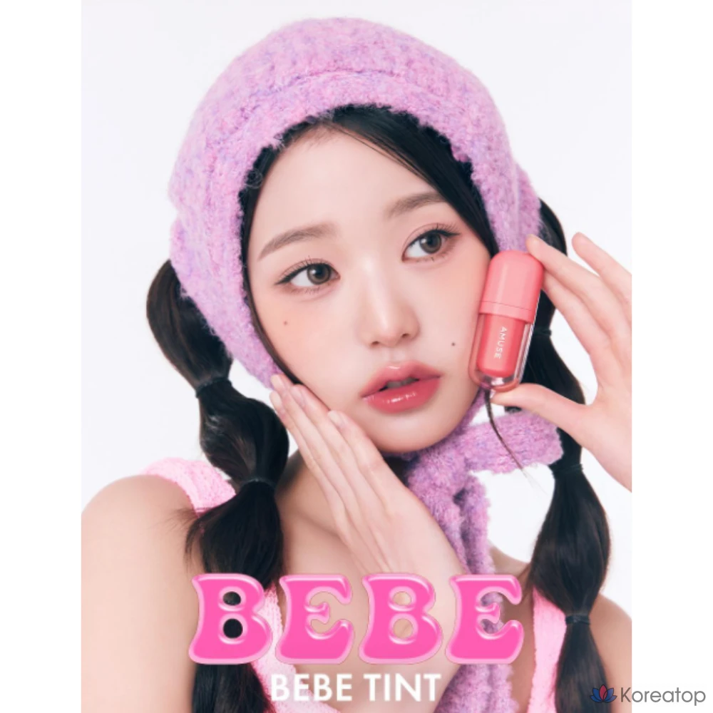 Тинт для губ AMUSE Bebe Tint, оттенок 01 Peach Love, 1 шт., фото 5