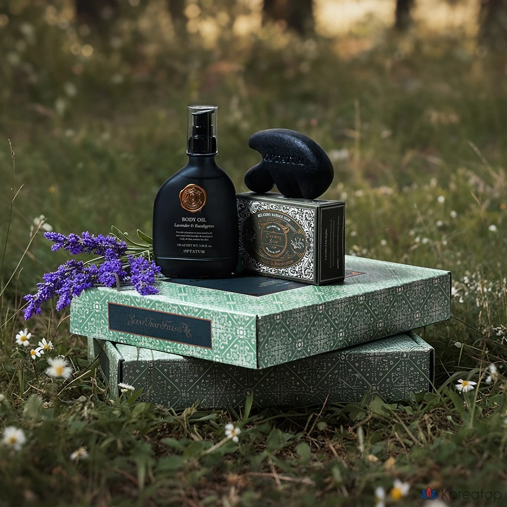 Набор для ухода Optatum Vegan Body Oil &amp; Gua Sha Soap Gift Set, 1 шт.