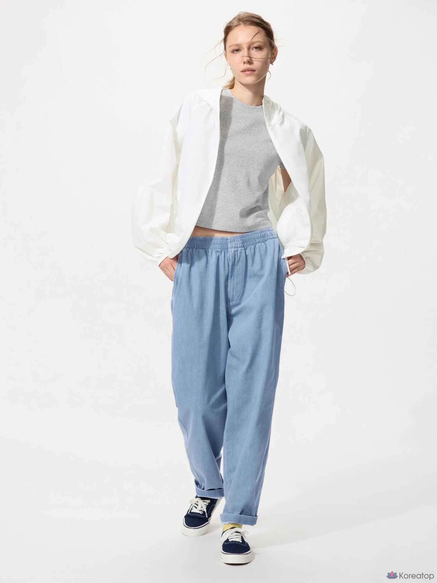 Брюки Uniqlo Stretch Easy Ankle Pants Denim