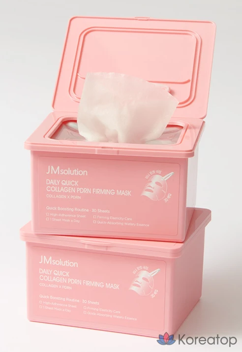 Тканевая маска для лица JM Solution Daily Quick Collagen PDRN Firming Elasticity Mask, 350 мл, 30 шт., фото 5