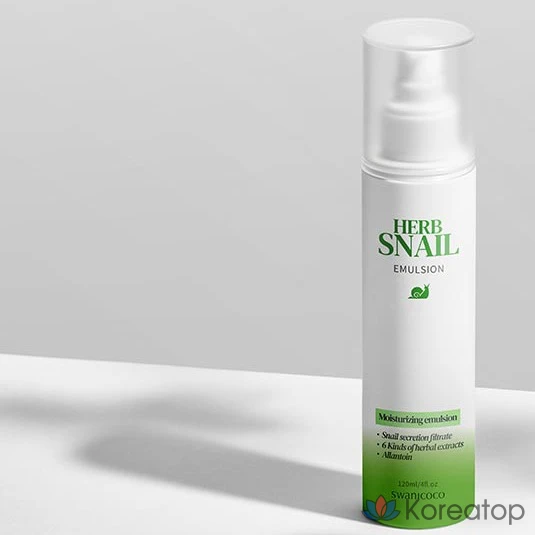 Набор для ухода Swanicoco Herb Snail Skin Toner + Emulsion Set, 2 шт., фото 5
