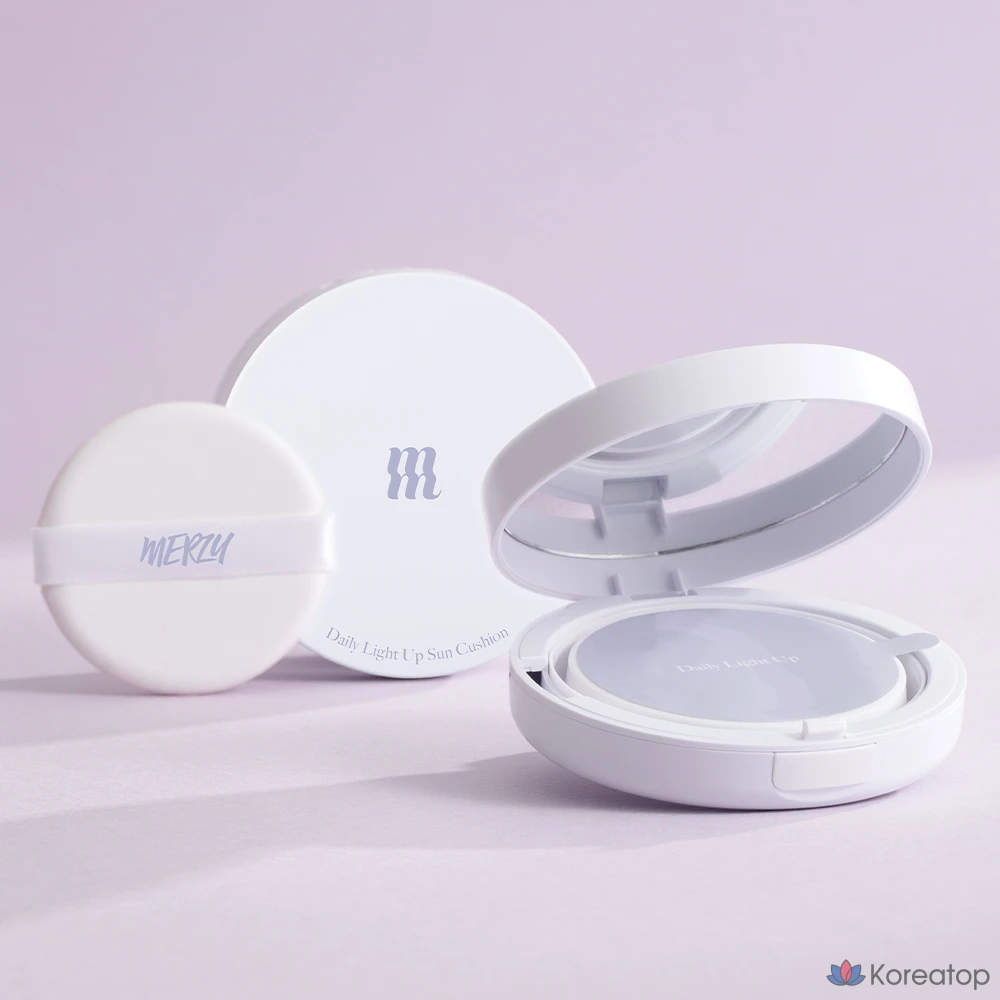 Солнцезащитный крем MERZY Daily Light Up Sun Cushion SPF50+ PA++++, 12 г, 1 шт.