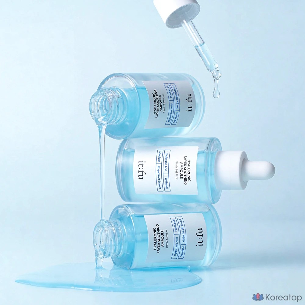 Увлажняющая и успокаивающая ампула REJURAN с гиалуроновой кислотой, пантенолом, скваланом и конжаком, 1 шт., 50 мл.