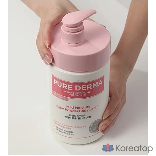 Увлажняющий лосьон для тела Pure Derma Mild Moisture с ароматом детской присыпки, 1 л, 1 шт., фото 5