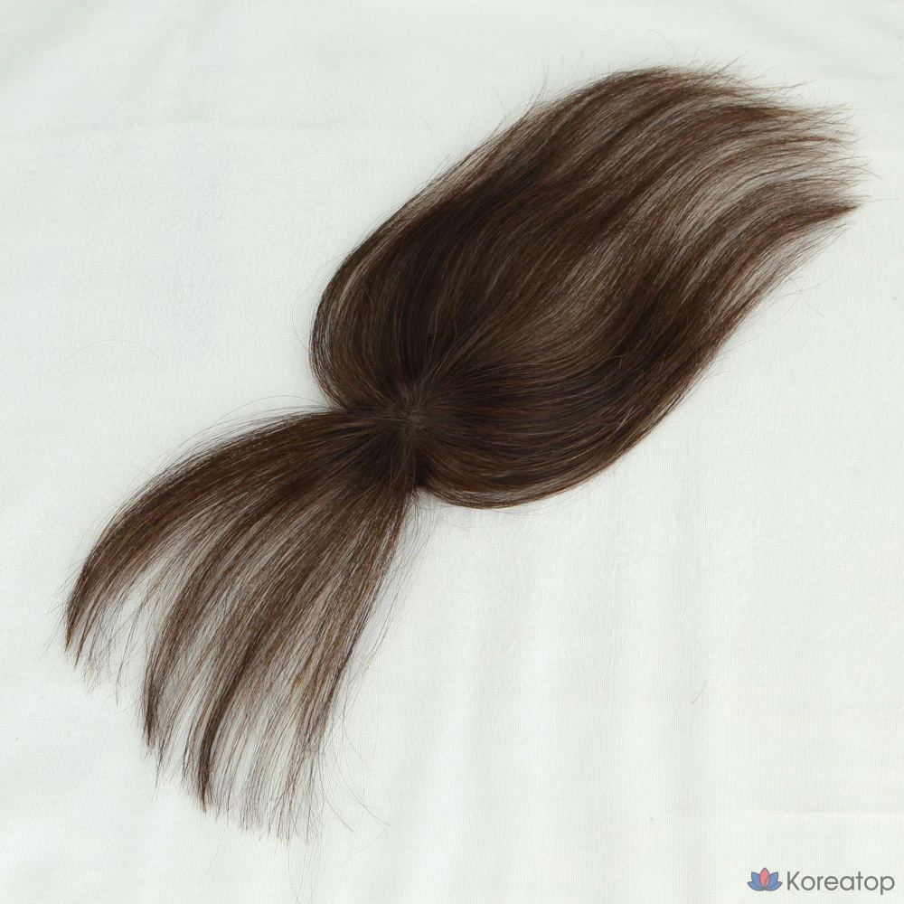 Парик-макушка в виде лисы, объемный стереоскопический парик с пробором в виде бычьей головы, темно-коричневый, 1 шт.