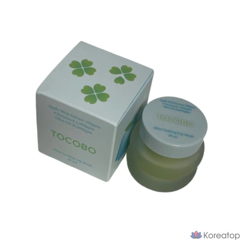 Охлаждающая маска для губ Tokobo Mint, 3 шт., 20 мл