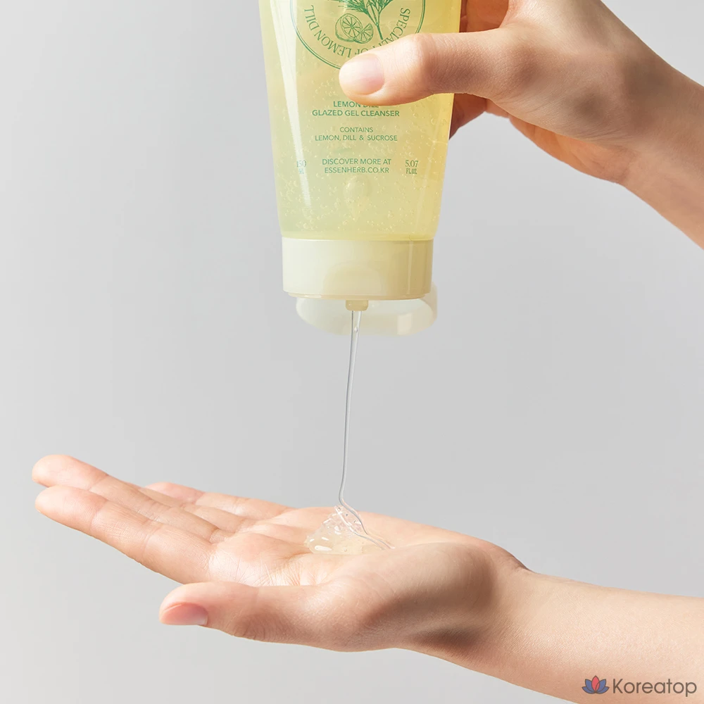 EssenHerb Глазурованный очищающий гель с лимоном и укропом, 1 шт., 150 мл