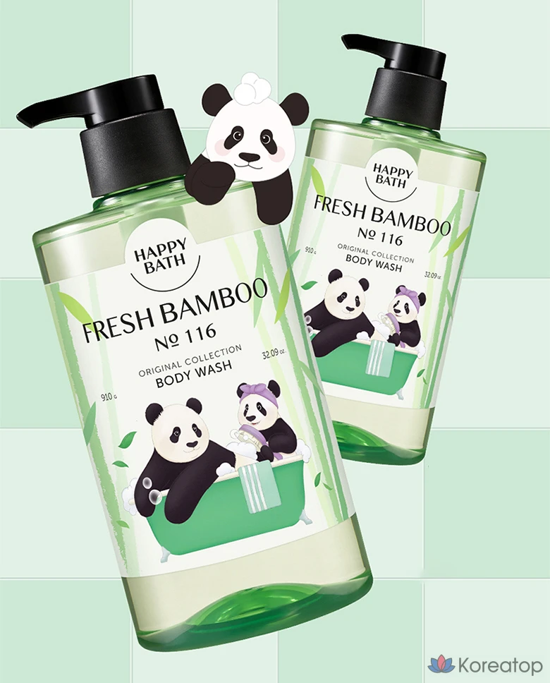 Гель для душа Happy Bath Bao Family Original Collection, аромат свежего бамбука, 910 мл, 1 шт.