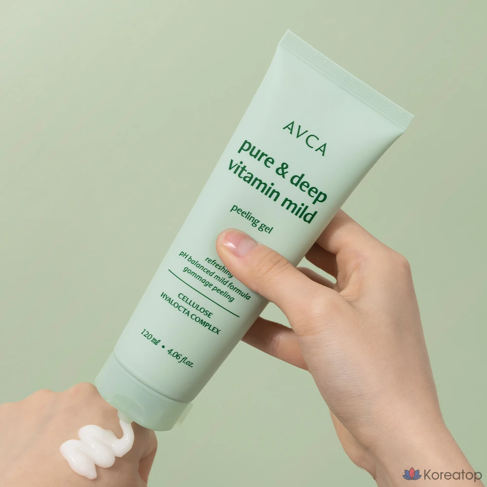 Гипоаллергенный отшелушивающий гель AVCA Pure &amp; Deep Vitamin с мягкой кислотностью, 120 мл, 1 шт.