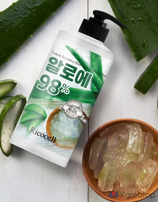 Успокаивающий гель с алоэ вера Ricocell Nature Recovery EX, 1 л, 1 шт.