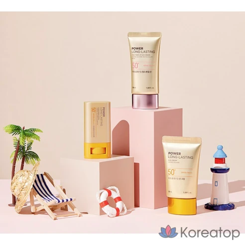 Мощный долговременный солнечный крем для кожи The Face Shop Power Long-Lasting Sun Cream, 50 мл