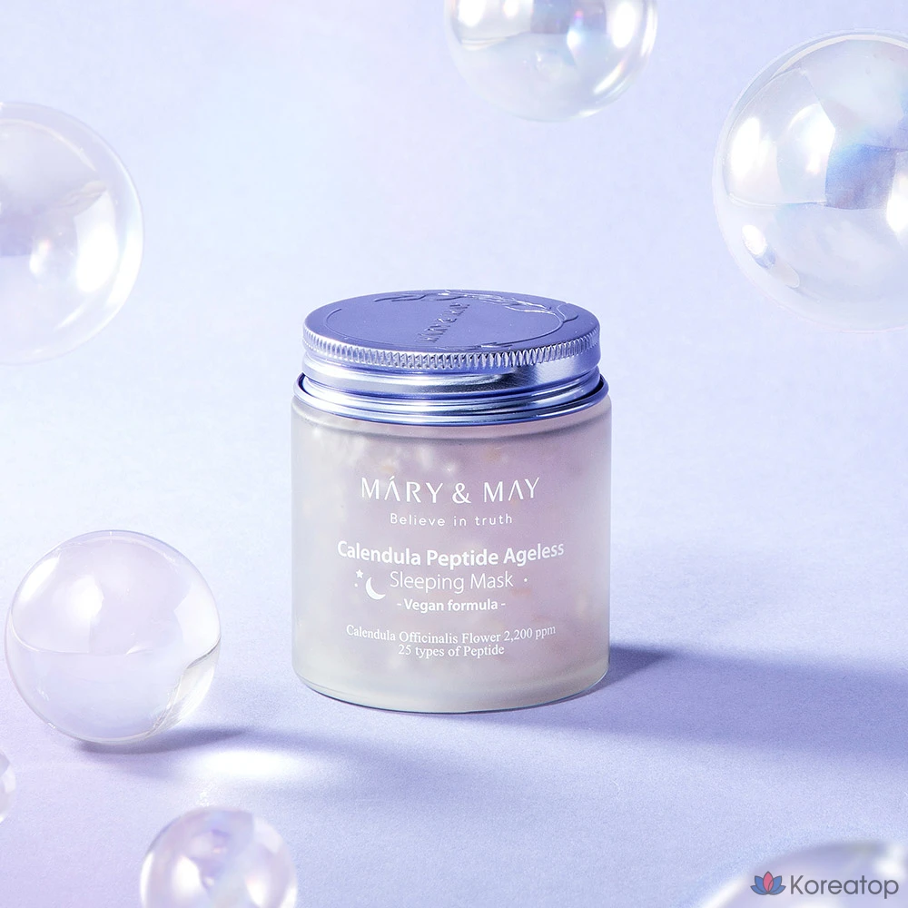 Маска для лица Mary&May Calendula Peptide Ageless Sleeping Mask, 110 г, 4 шт., фото 5