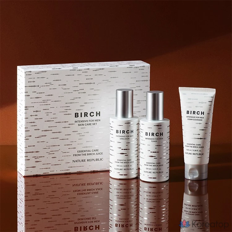 Набор для ухода за кожей Nature Republic Birch Intensive для мужчин, 1 комплект.