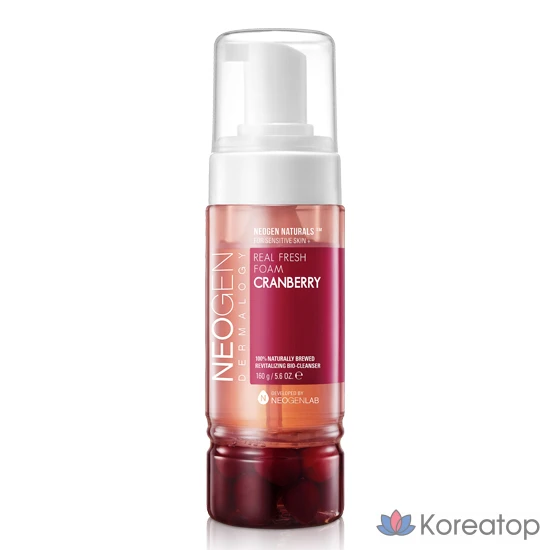 Очищающая пенка для лица Neogen Dermalogy Real Fresh с клюквой, 160 г, 1 шт.
