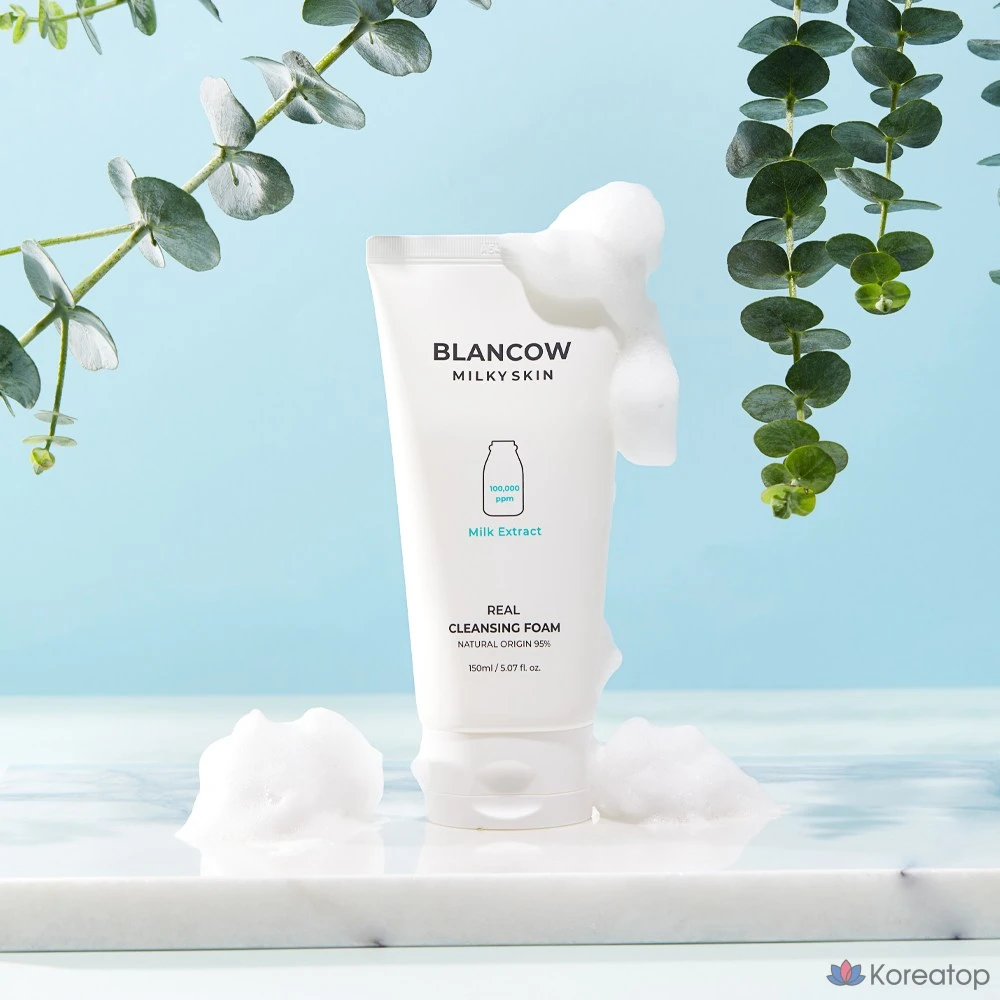 Очищающая пенка Blancow Real Milk Cleansing Foam, 1 шт., 150 мл.