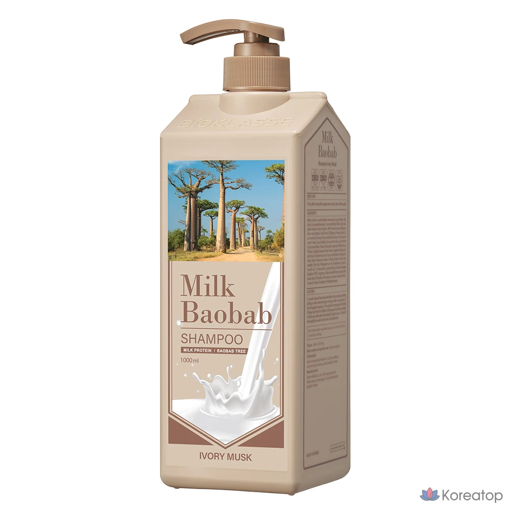 Шампунь Milk Baobab с ароматом слоновой кости и мускуса, 1 л, 1 шт.