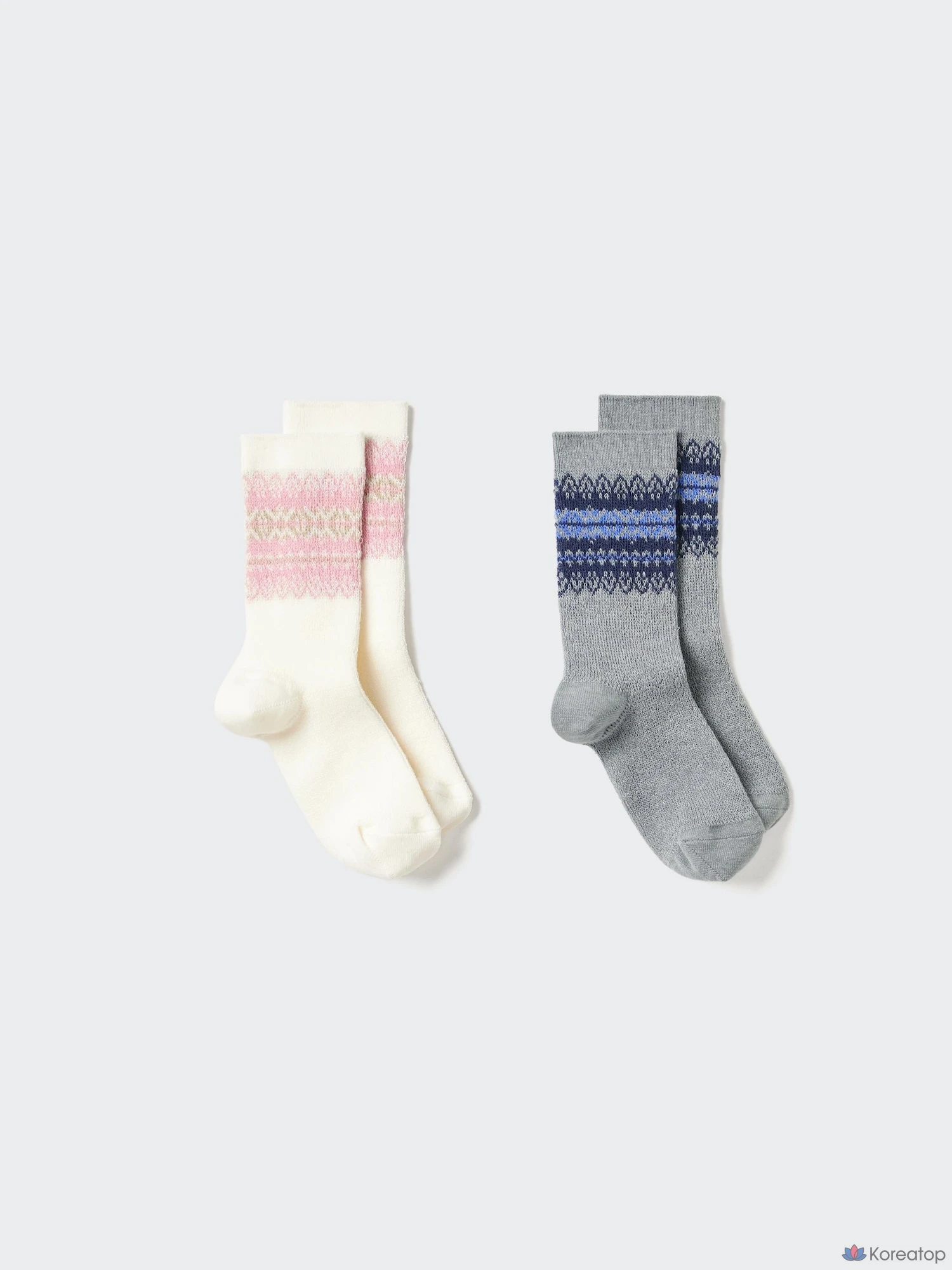 Носки детские Uniqlo Heattech Socks Fair Isle, 2 пары