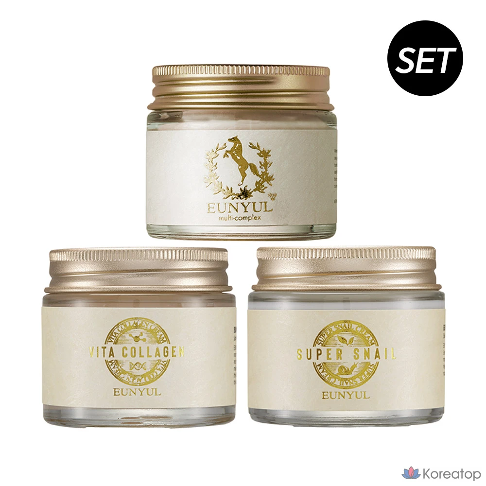 Набор из 3 кремов Eunyul Nutrition Cream (Maeyu Cream + Vita Collagen + Super Nail), 1 комплект.