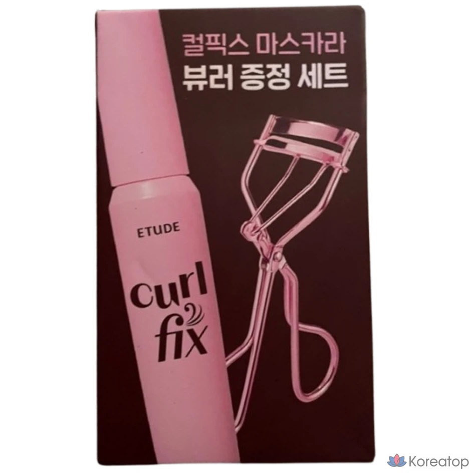Набор туши для ресниц Etude Curl Fix 8 г + щипцы для завивки ресниц, коричневый, 1 шт.