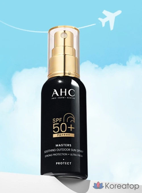 Успокаивающий солнцезащитный спрей для улицы AHC Masters SPF50+ PA++++, 55 мл, 1 шт.