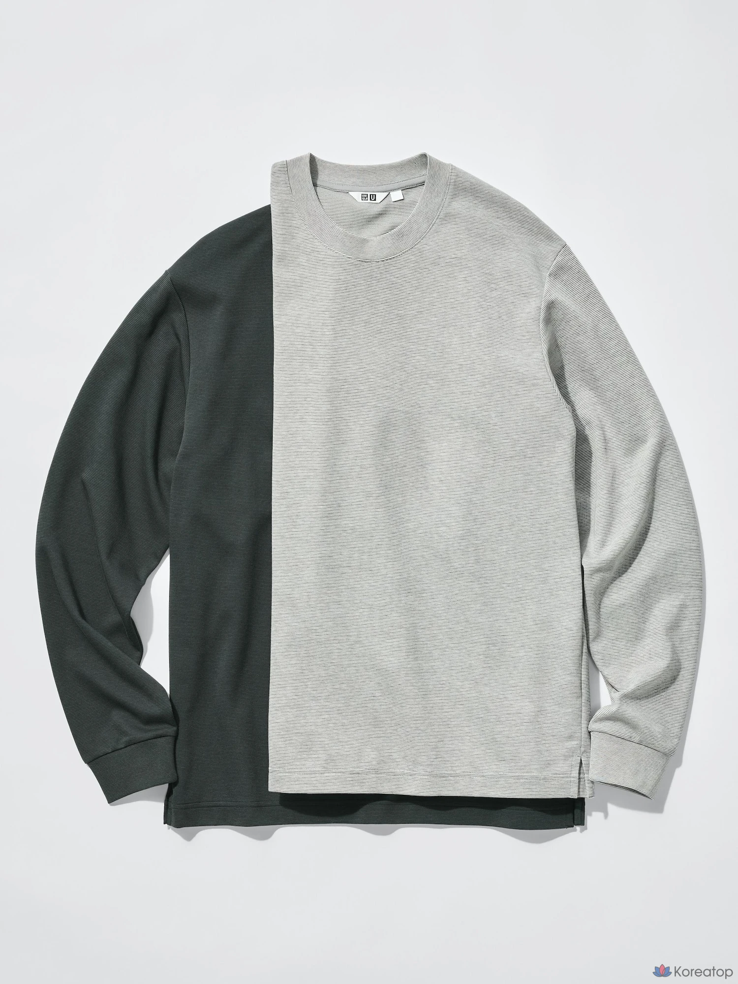 Футболка Uniqlo AIRism Cotton Striped Long Sleeve