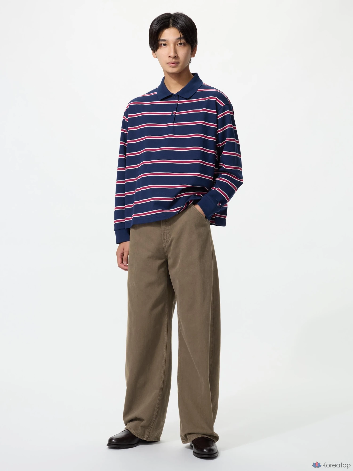 Рубашка поло Uniqlo Striped Polo Shirt B