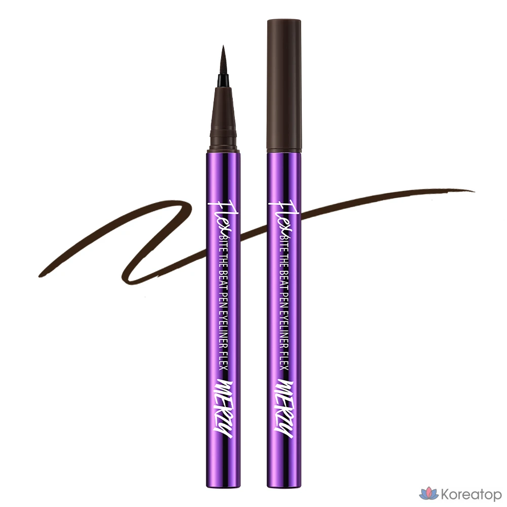 Подводка для глаз MERZY Bite The Beat Pen Eyeliner Flex, 0.6g, 1 шт., цвет Modern Brown