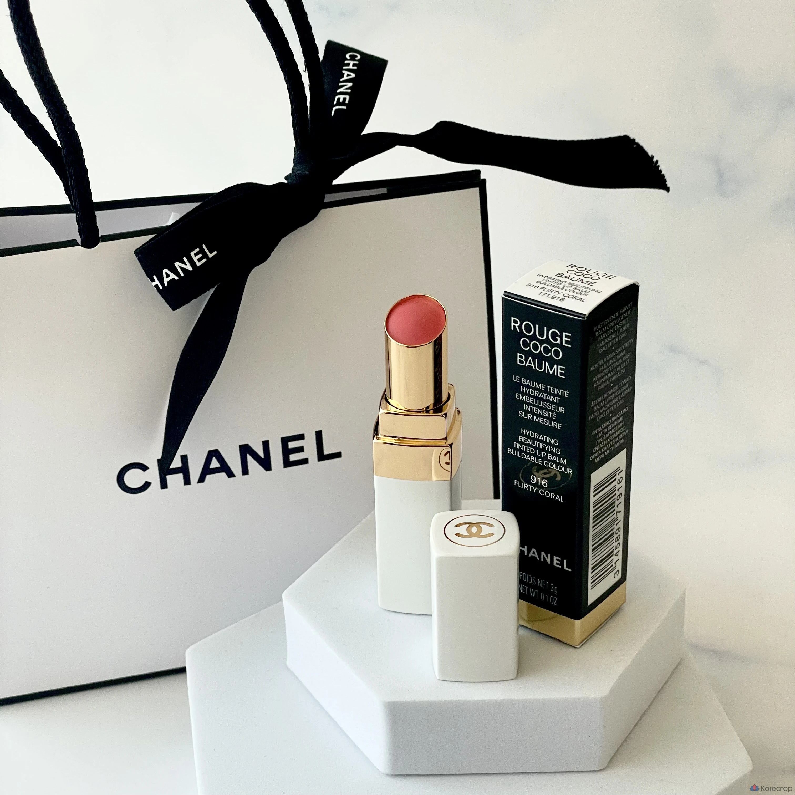 Бальзам для губ Chanel Rouge Coco Baume, оттенок 912 Dreamy White, 3 г, 1 шт.