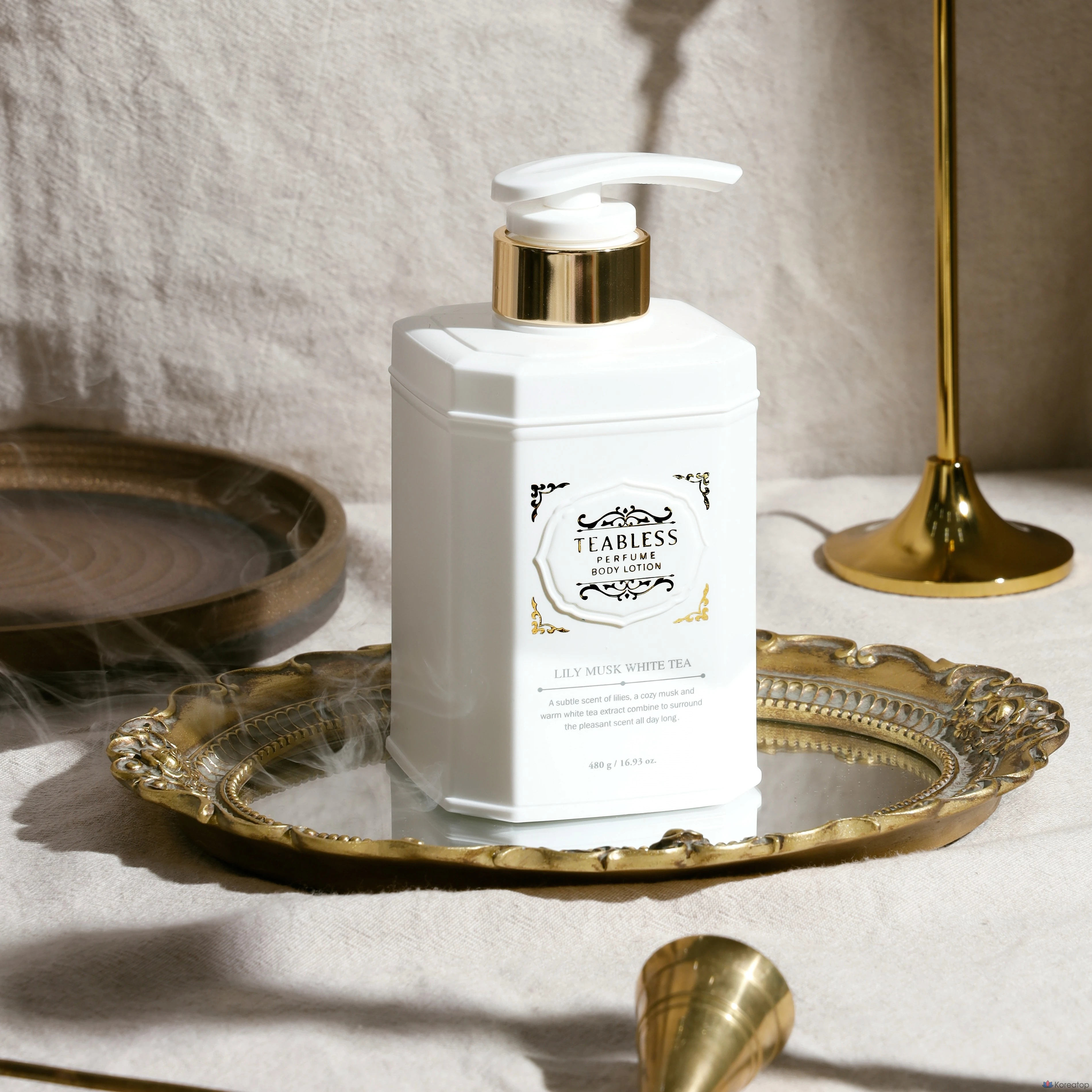 Лосьон для тела TEABLESS Perfume Body Lotion Lily Musk White Tea, 480 г, 1 шт.