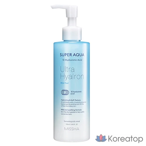 Отшелушивающий гель Missha Super Aqua Ultra Hyalon Mild Peeling Gel, 250 мл, 1 шт.