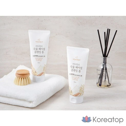 Очищающая пенка для лица Vitahalo Grain, 150 мл, 4 шт.