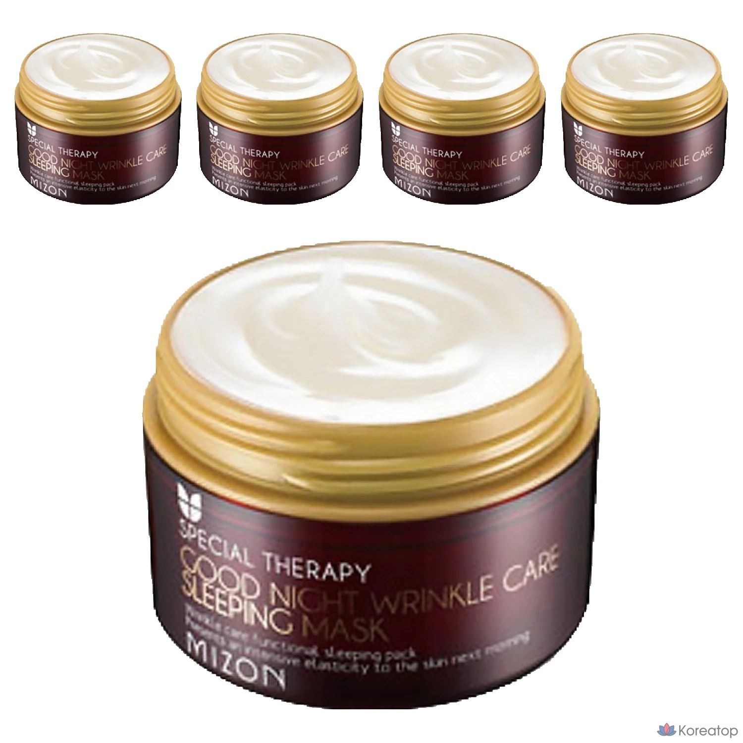 Набор из 5 ночных масок для лица Mizon Good Night Wrinkle Care.