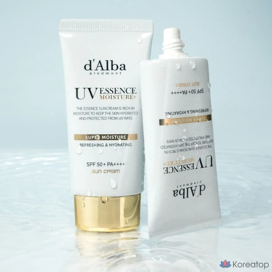 Набор из 2 солнцезащитных кремов d'Alba Super Moisture Essence Sun Cream SPF50+ PA++++ 50 мл и очищающей сыворотки 9 мл, 1 шт., 100 мл, фото 5