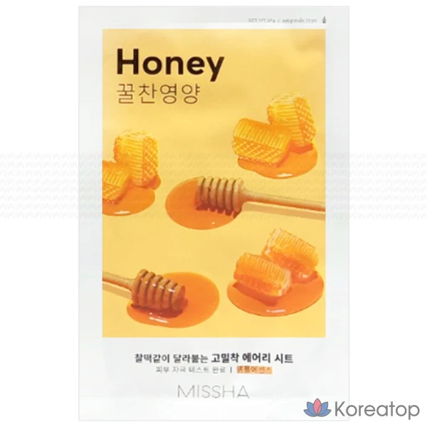Маска-салфетка Missha Airy Adhesive Sheet Mask Honey, 1 упаковка, 20 штук