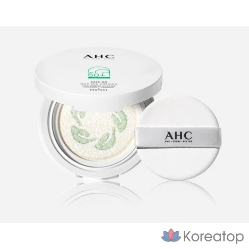 Солнцезащитный крем-кушон успокаивающий AHC SPF50+ PA++++, 25 г