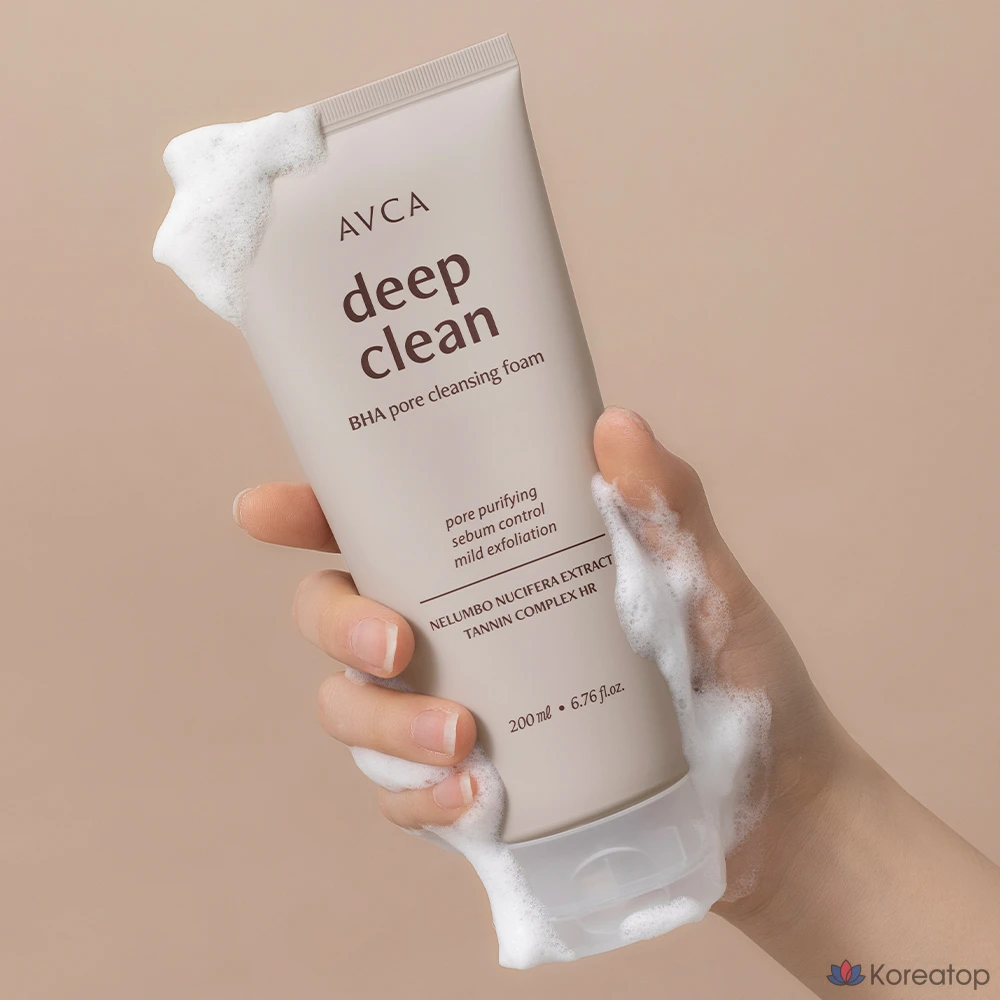 Очищающая пенка для лица AVCA Pore Deep Clean BHA, 200 мл, 1 шт.