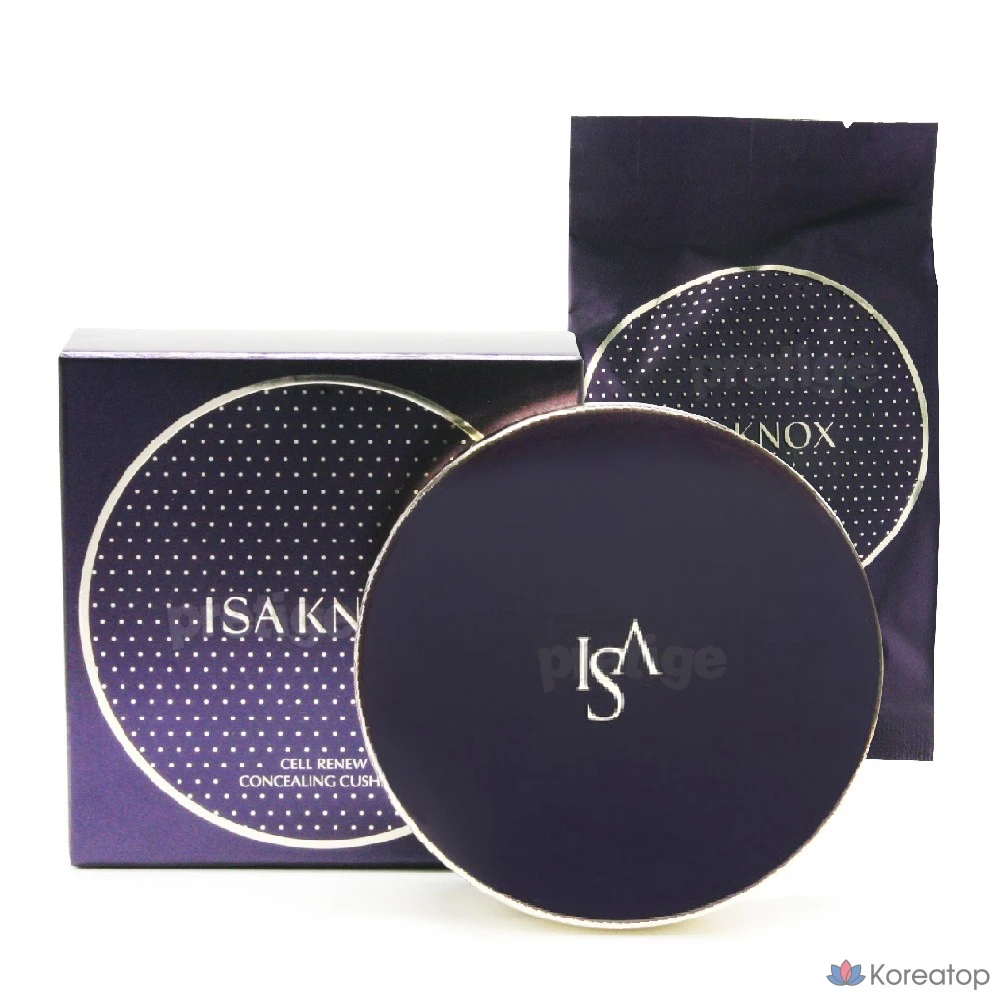 Тональный крем-кушон Isa Knox Cellinue 15 г + набор сменных блоков, оттенок № 23 Natural Beige, 1 шт.