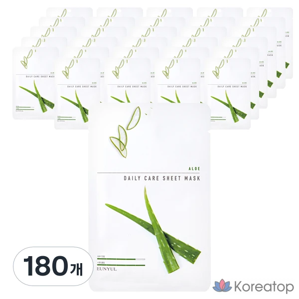 Листовая маска для ежедневного ухода с алоэ Silver Yul, 1 штука, 180 штук