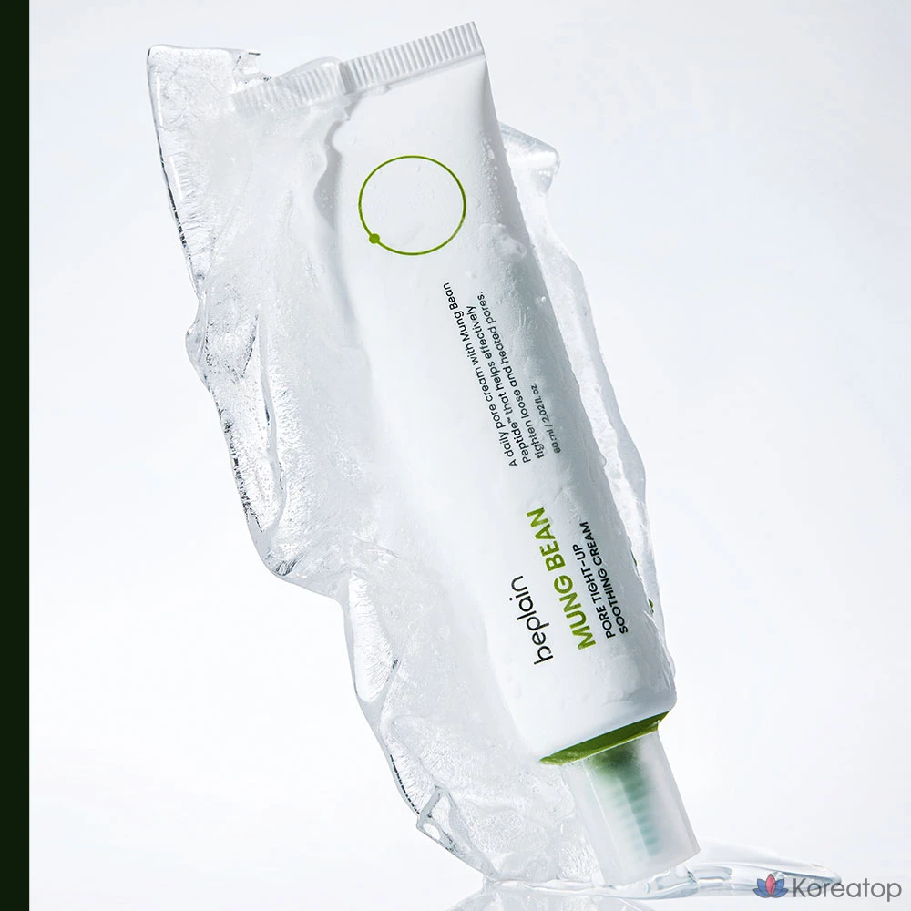 Крем Beplain Mung Bean Pore Tight-Up Soothing Cream, 60 мл, 1 шт., фото 5